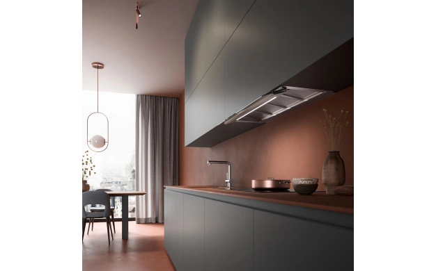 FALMEC VIRGOLA TOUCH 90 NRS BLACK – вграден аспиратор, 90 см, No-Drop, ултратих NRS®, до 800 m³/ч